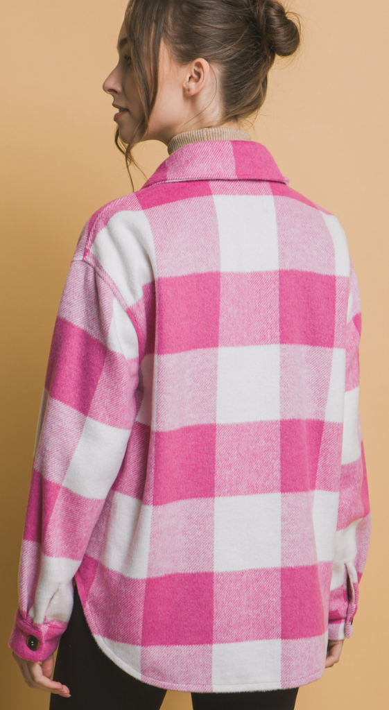 Flannel Button Up Jacket 80032