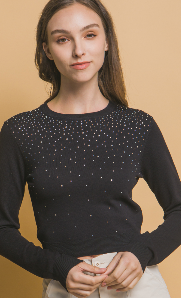 Rhinestone Sweater 90193