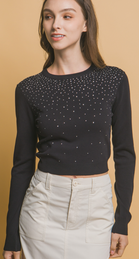 Rhinestone Sweater 90193