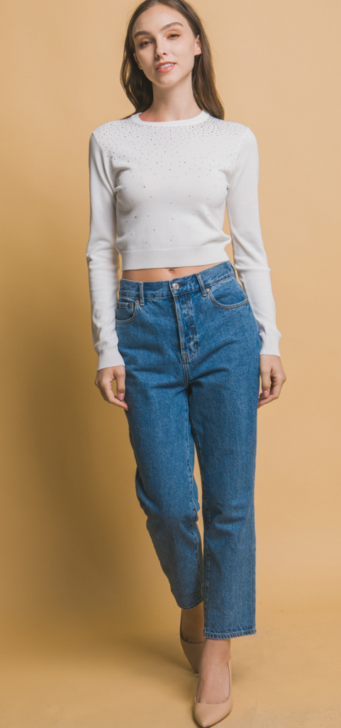 Rhinestone Sweater 90193