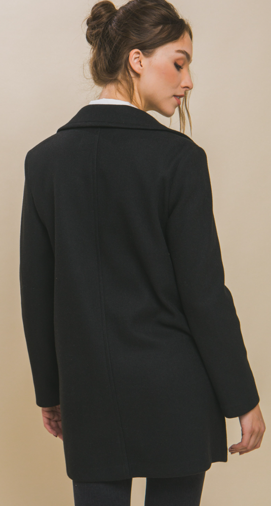 One Button Peacoat 8196