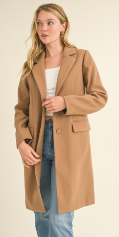 Knee Length Peacoat 75688