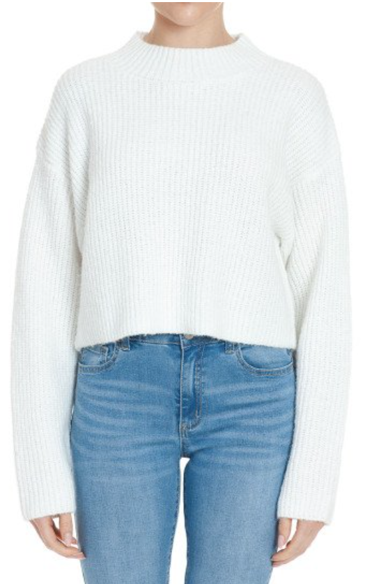 Oversized Mock Neck Sweater 75645