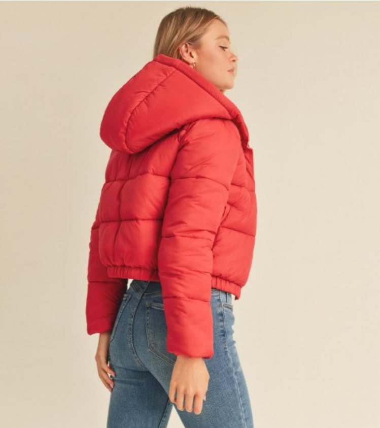 Crop Hood Puffer Jacket 74593