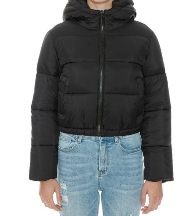 Crop Hood Puffer Jacket 74593