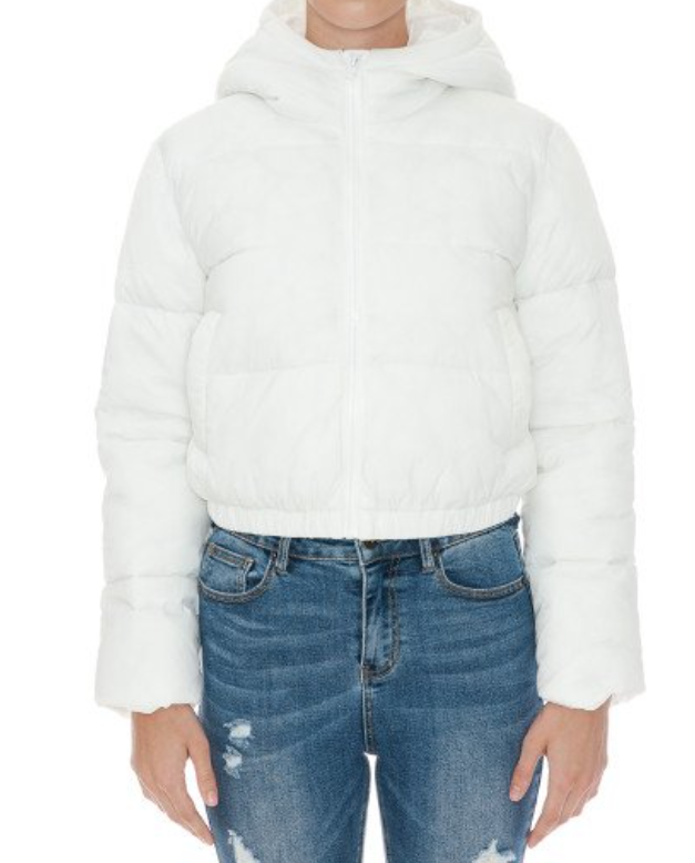 Crop Hood Puffer Jacket 74593