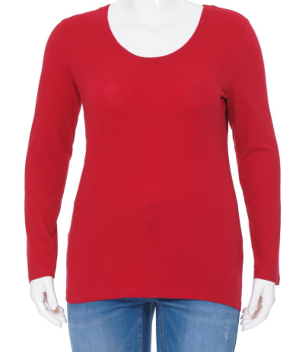 Scoop Neck Long Sleeve Tee