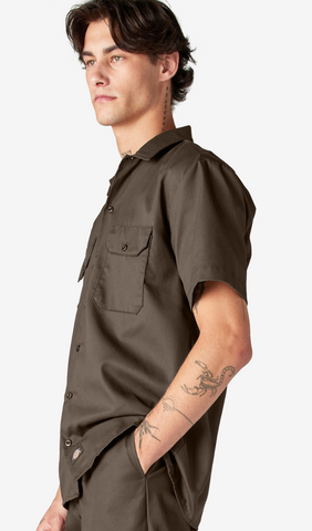 Dickies Short Sleeve Work Shirt Mushroom