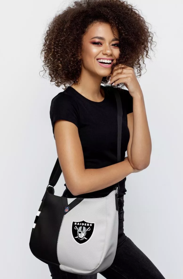 LV Raiders Pebble Split Hobo Purse