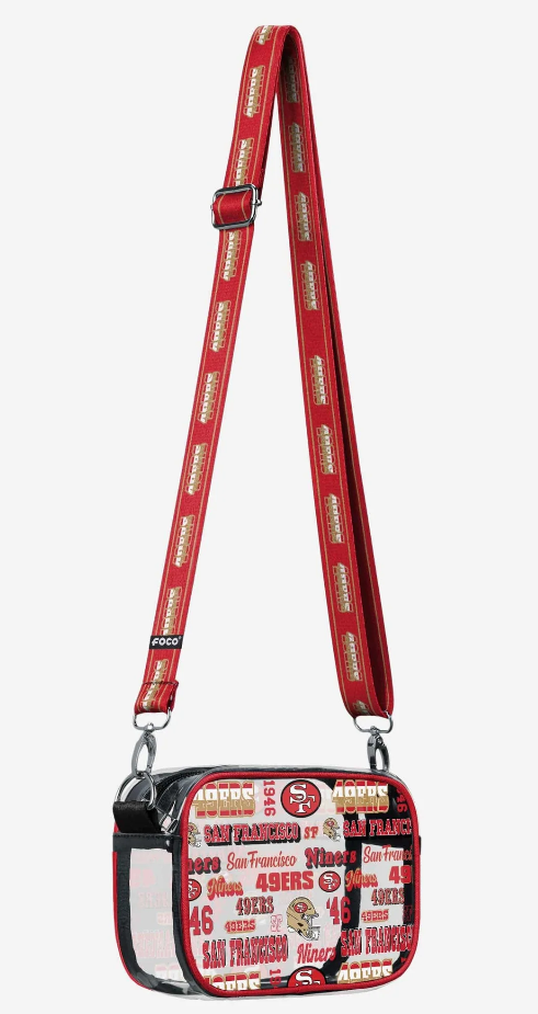 SF 49ers Print Clear Camera Bag