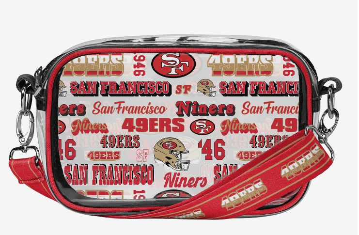 SF 49ers Print Clear Camera Bag