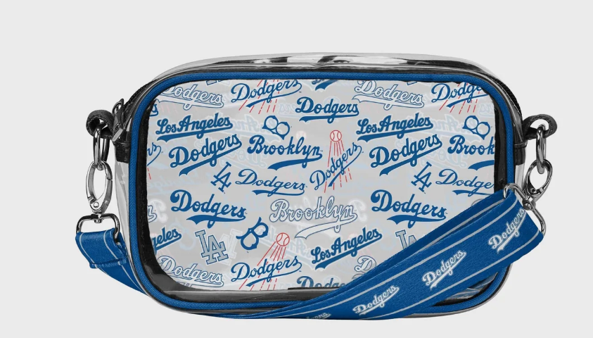 LA Dodgers Print Clear Camera Bag
