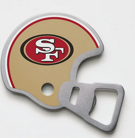 SF 49ers Helmet Magnet Bottle Opener
