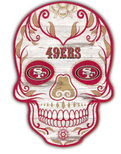 SF 49ers SKull Keychain
