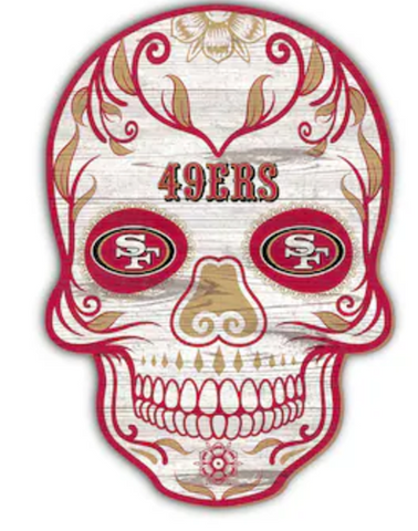 SF 49ers SKull Keychain