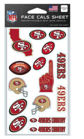SF 49ers Face Cal Sheet