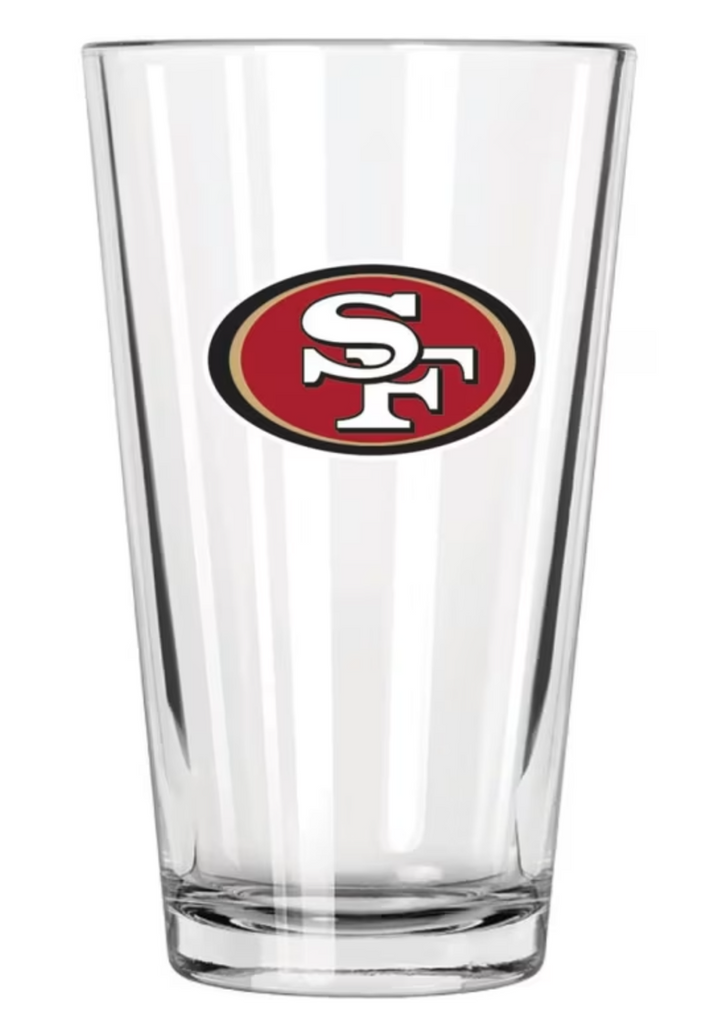SF 49ers 16oz Glass Set 2pcs