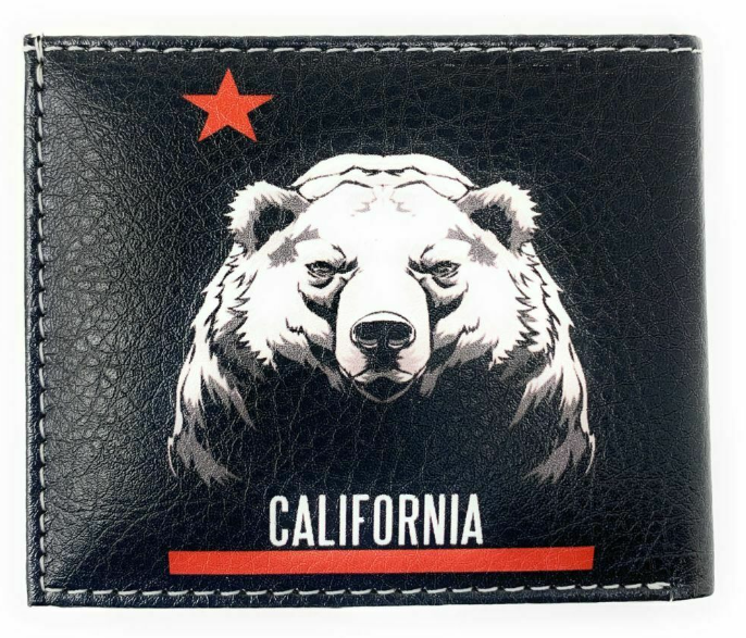 California Bear Bi Fold Wallet