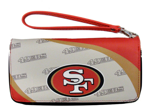 SF 49ers Zipper Wrsitlet Wallet