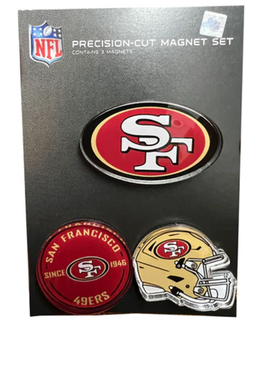 SF 49ers 3pc Magnet Set