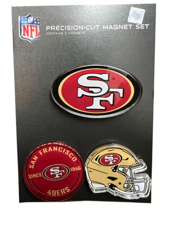 SF 49ers 3pc Magnet Set