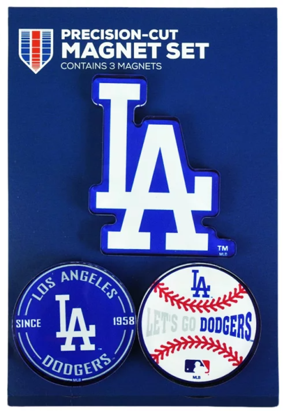 LA Dodgers 3pc Magnet Set