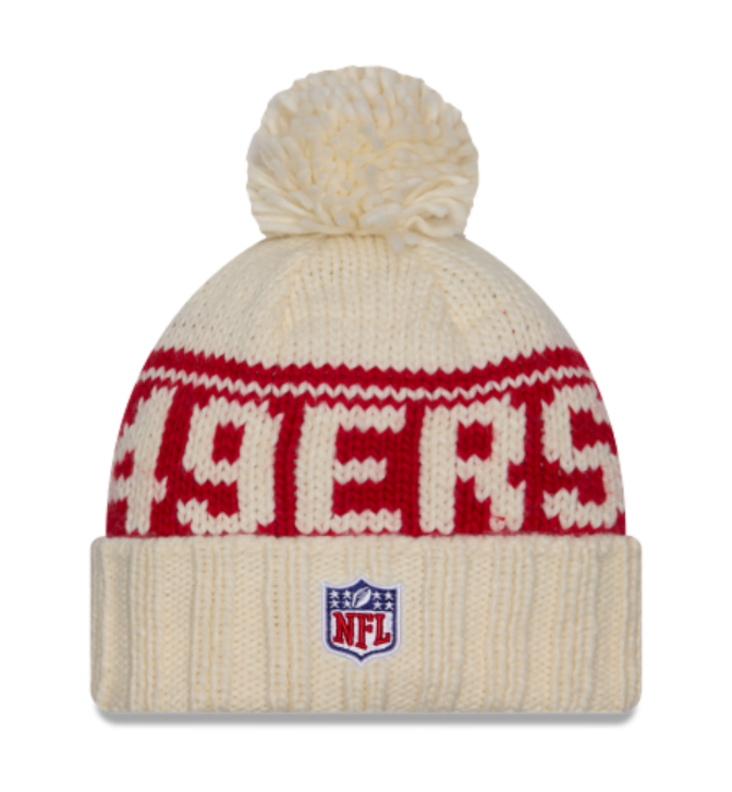 SF 49ers Sideline 24 Women's Pom Beanie
