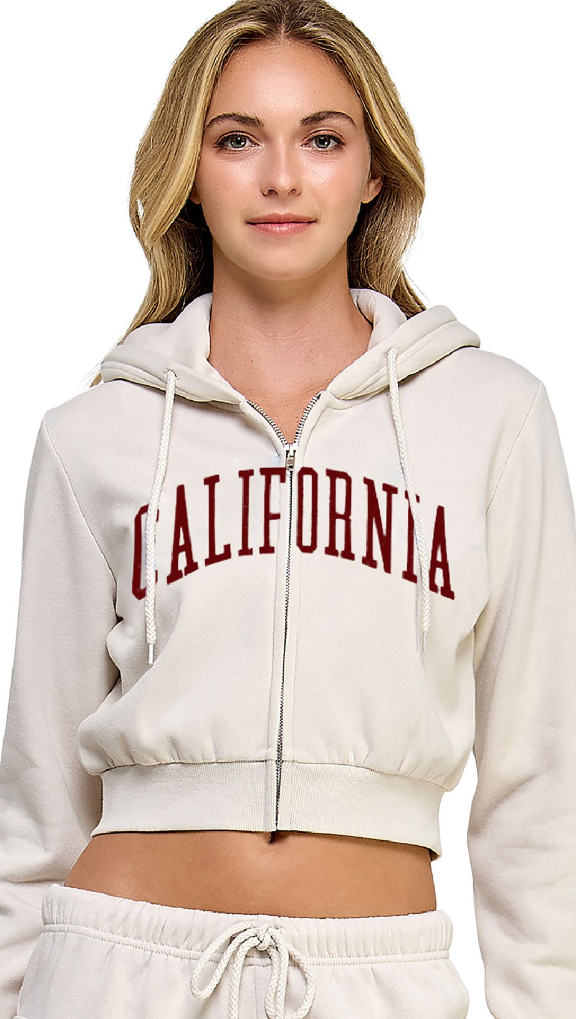 Relaxed Fit Crop Hoodie 067