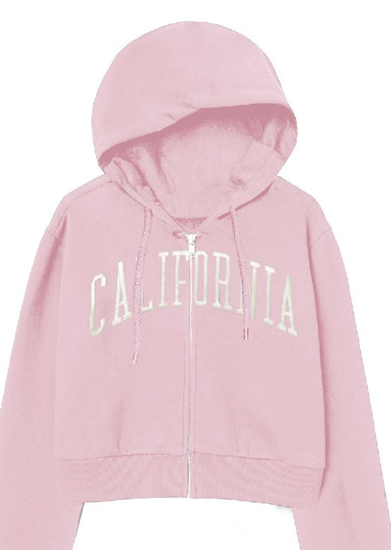 Relaxed Fit Crop Hoodie 067