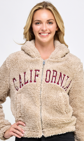 California Sherpa Zip Up Hoody 904