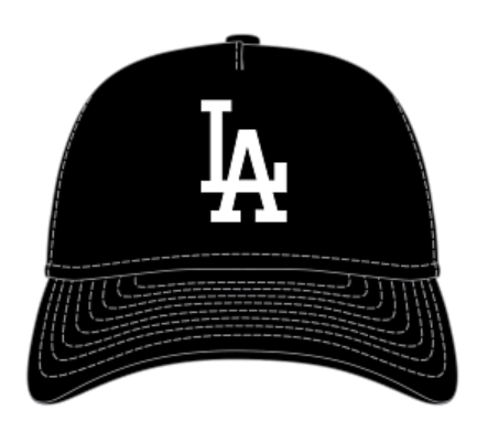 LA Dodgers League Black White 9Forty
