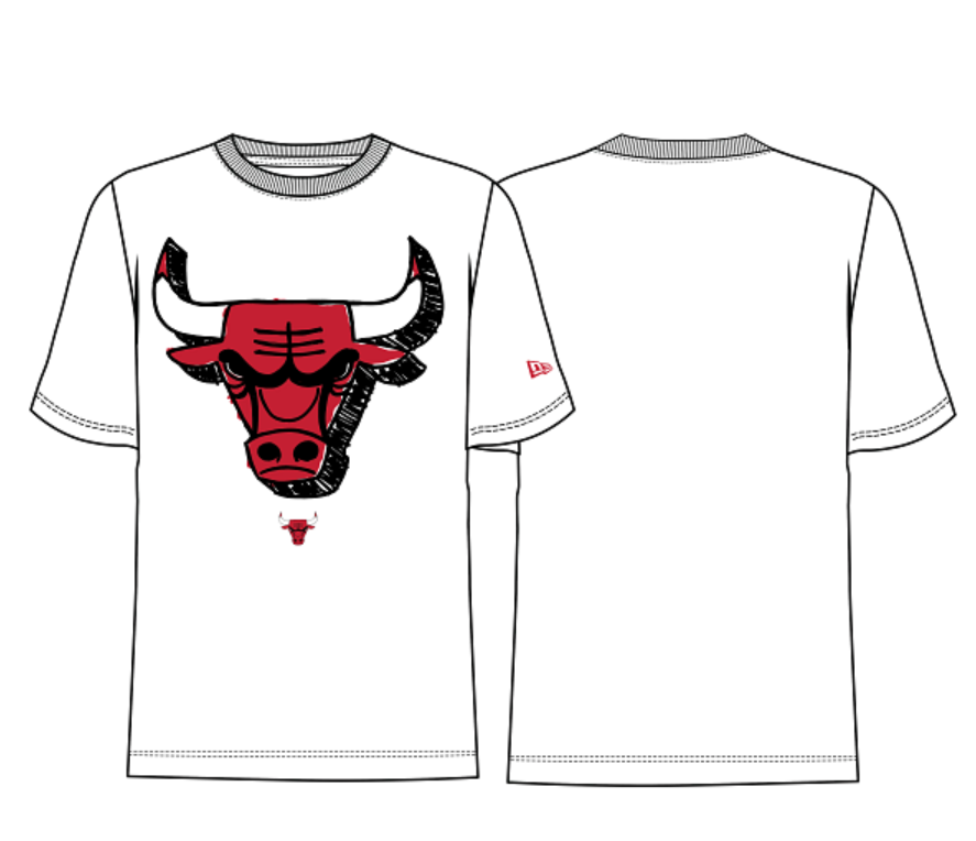 Chicago Bulls Doodle Chrome Tee Shirt
