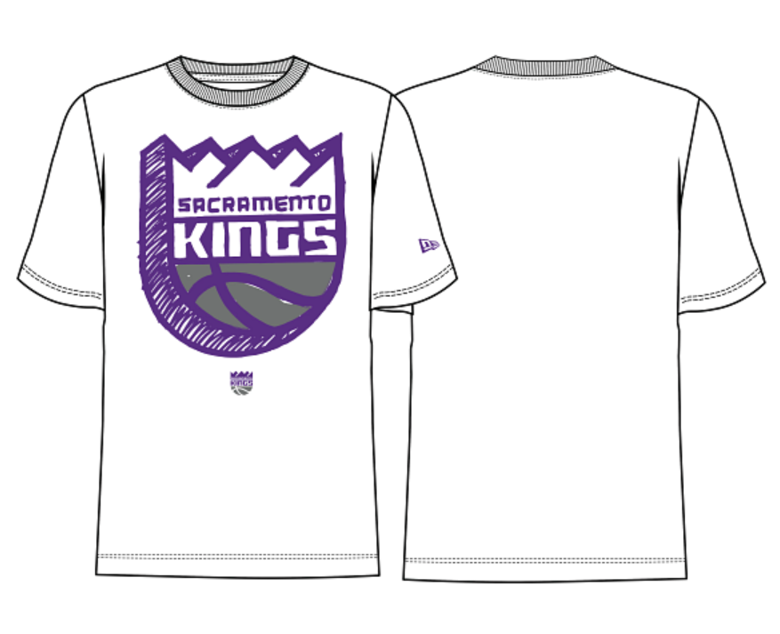 Sacramento Kings Doodle Tee Shirt