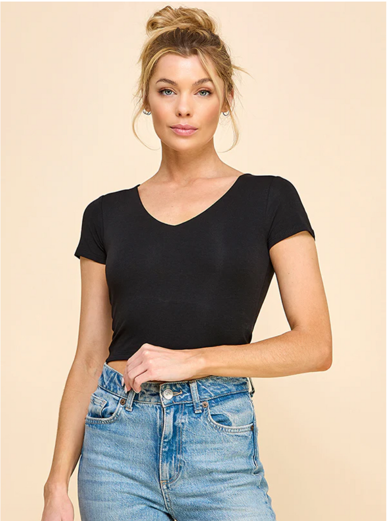 Double Layered V-Neck Top 51770