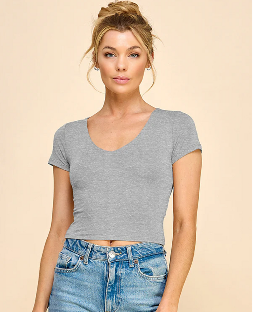 Double Layered V-Neck Top 51770