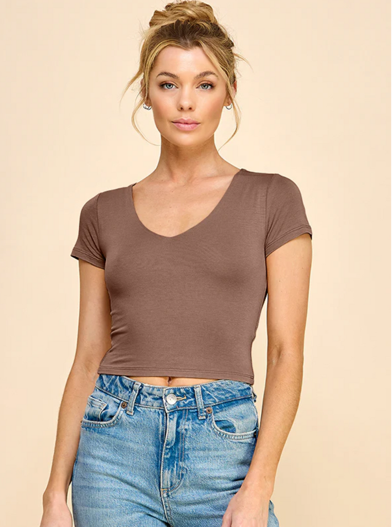 Double Layered V-Neck Top 51770