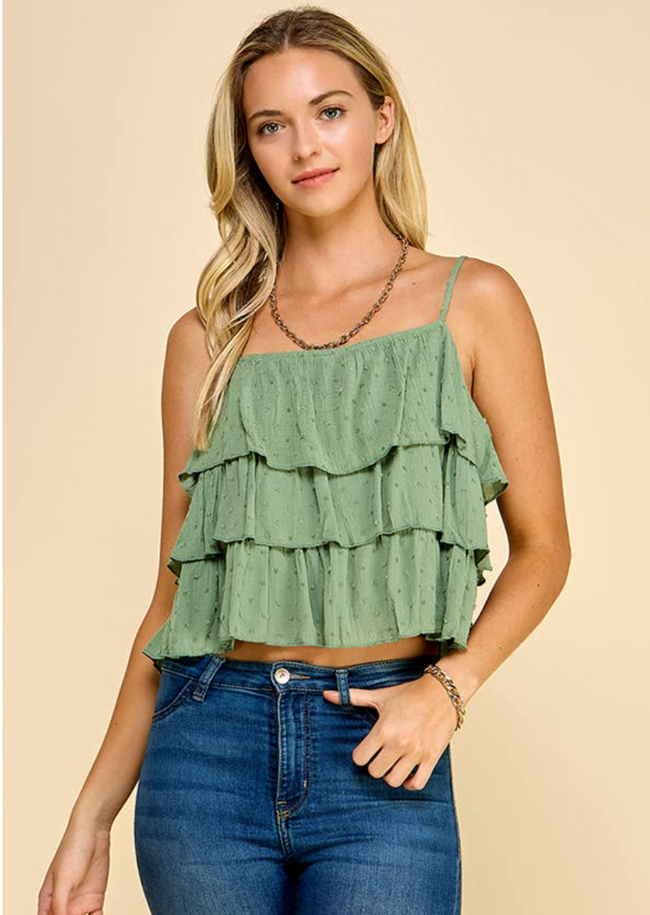 Ruffle Tiers Cami Top 49656 ( FINAL SALE )