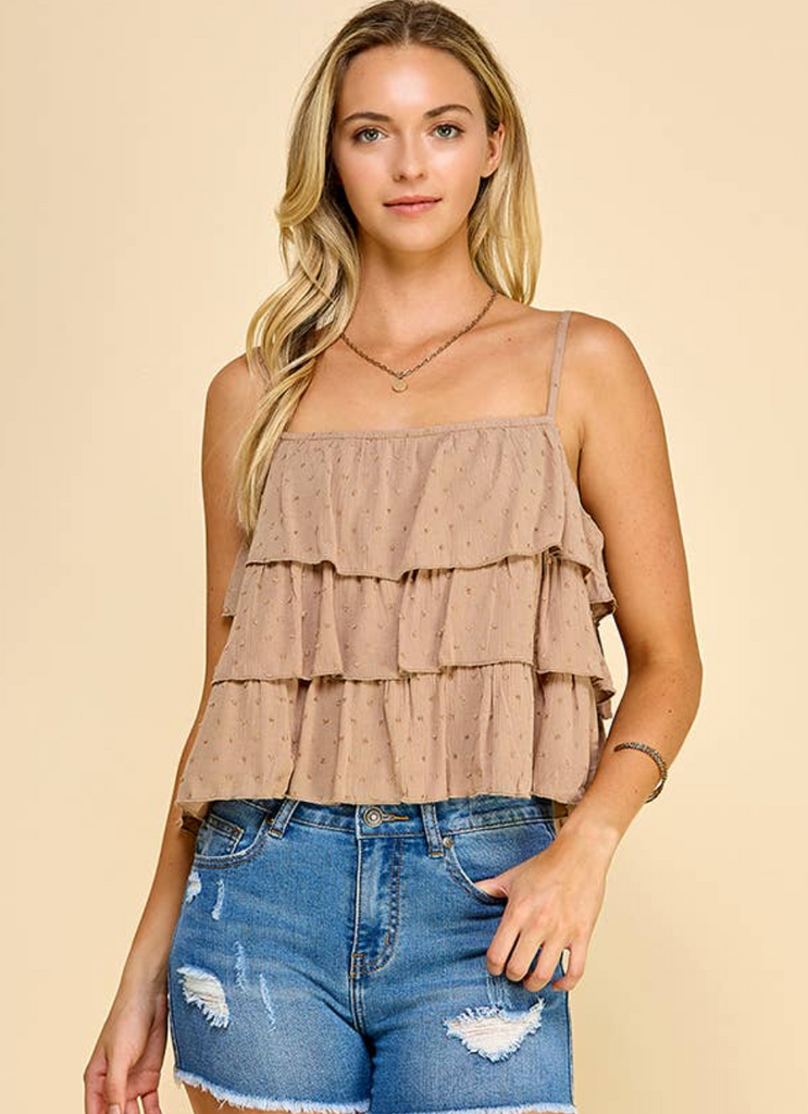 Ruffle Tiers Cami Top 49656 ( FINAL SALE )