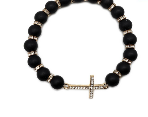 Cross Beaded Bracelet