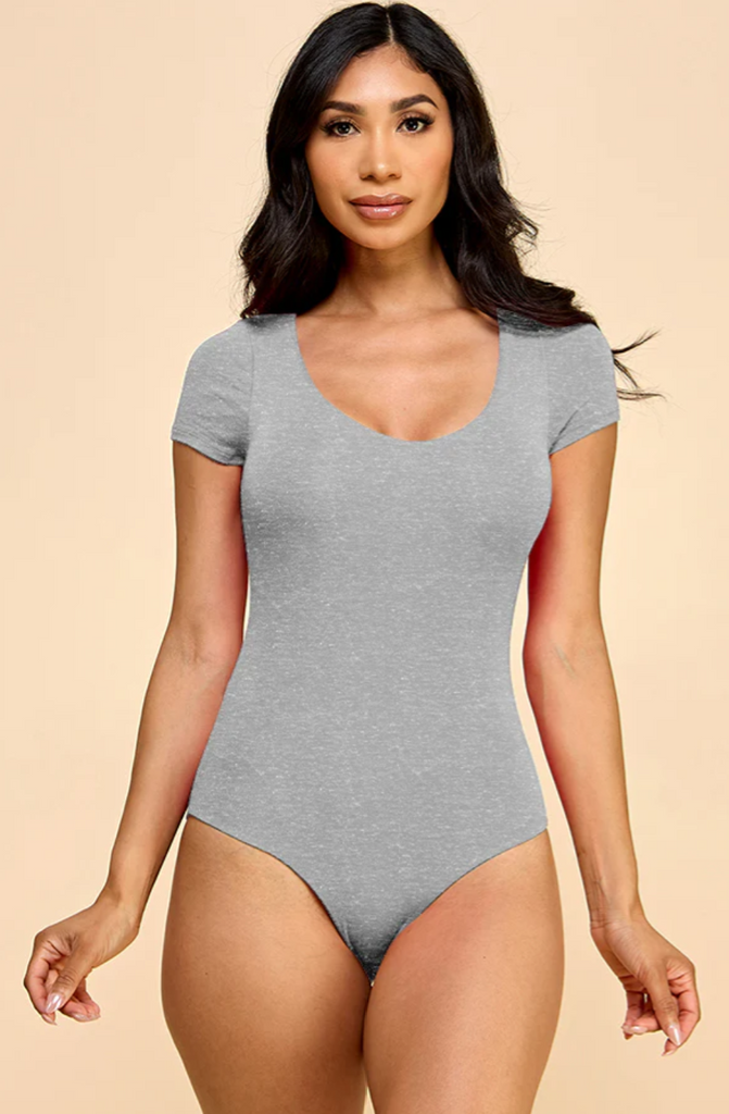 V-Neck Double Layered Bodysuit 52484