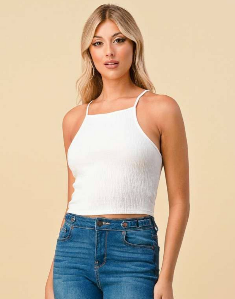 Textured Smocked Knit Cami 43828