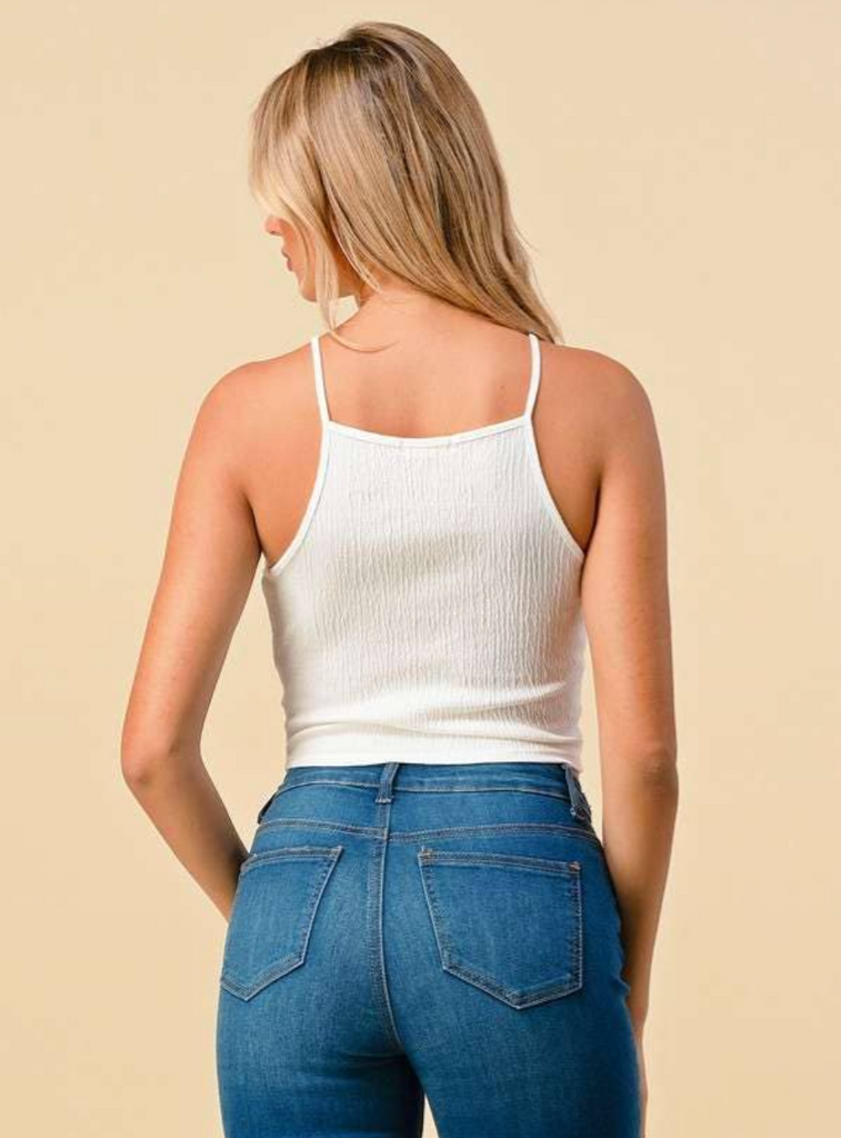 Textured Smocked Knit Cami 43828