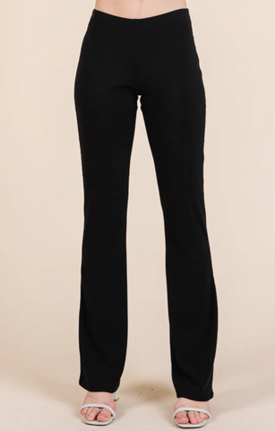 Mid Rise Ribbed Bootcut Pants 54317