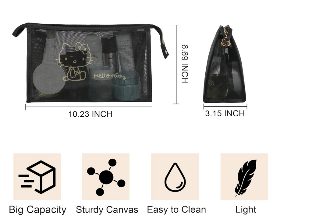 Hello Kitty Cosmetic Mesh Bag
