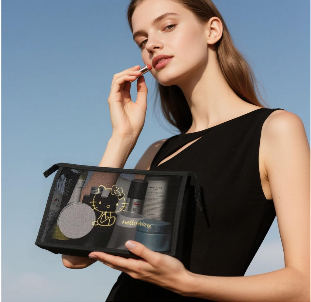 Hello Kitty Cosmetic Mesh Bag
