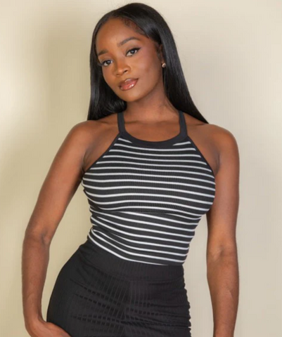 Striped Halter Top 5528