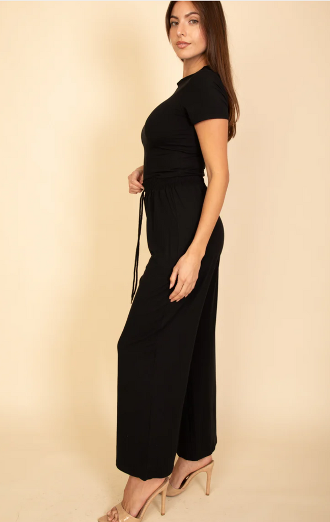 Relaxed Fit Top & Wide-Leg Pants Set 5579