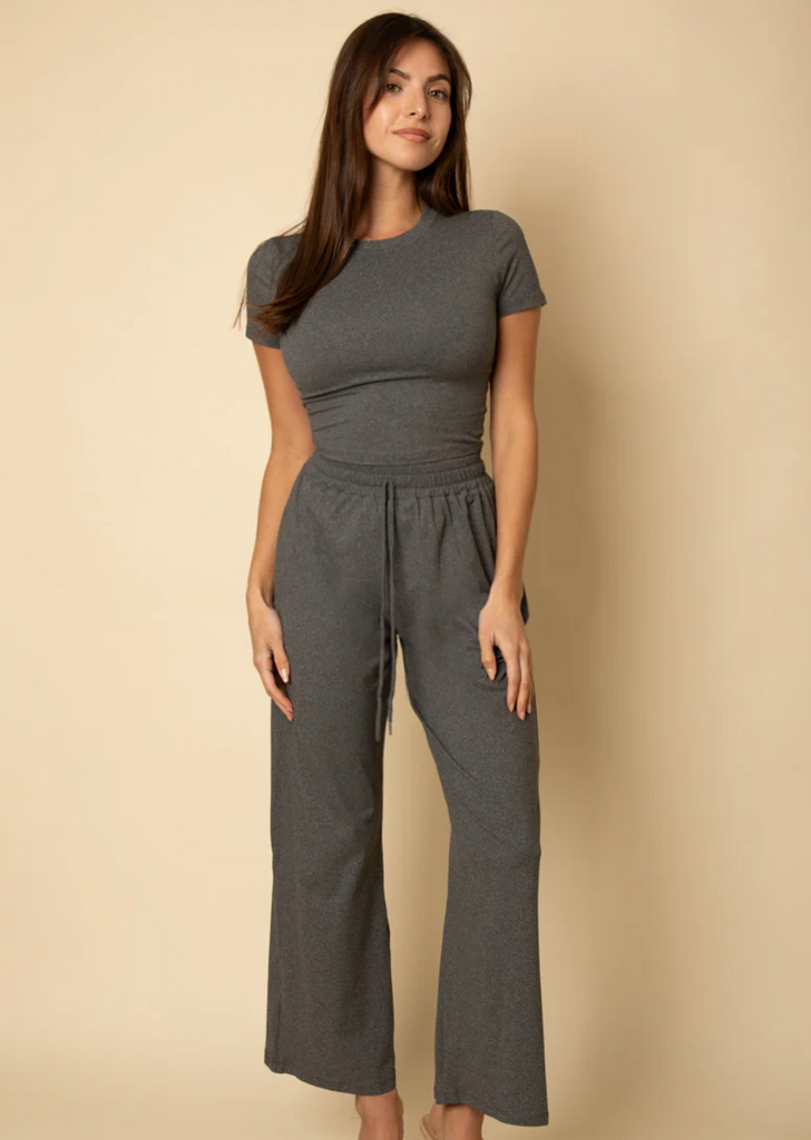 Relaxed Fit Top & Wide-Leg Pants Set 5579