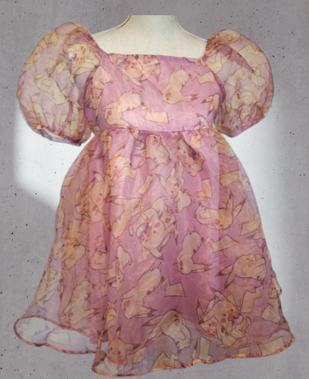 pikachu pink dress Pokemon Girl's Dress with Pikachu Sequins for Little and Big Girls 4-16, Pink, X-Small: Clothing, Shoes & Jewelry