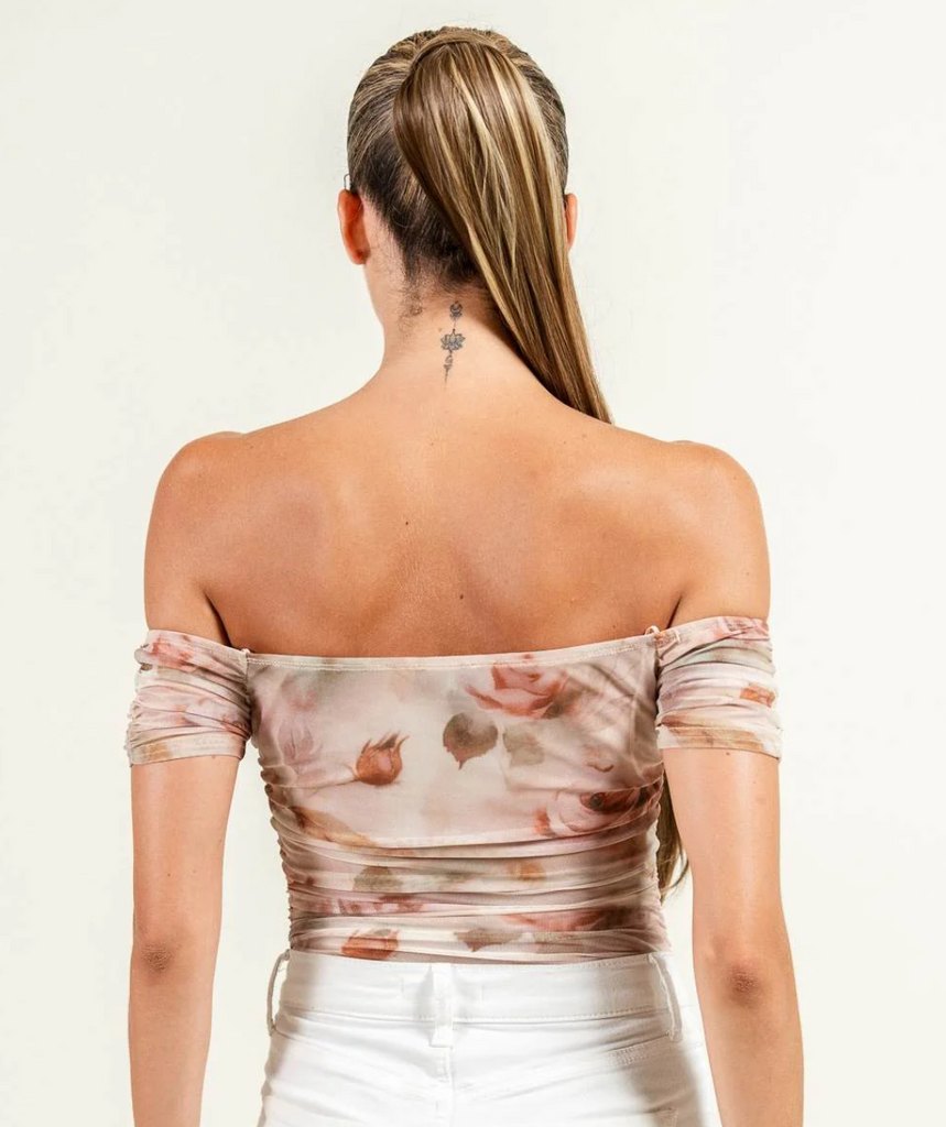 Off Shoulder Ruched Bodysuit 45511